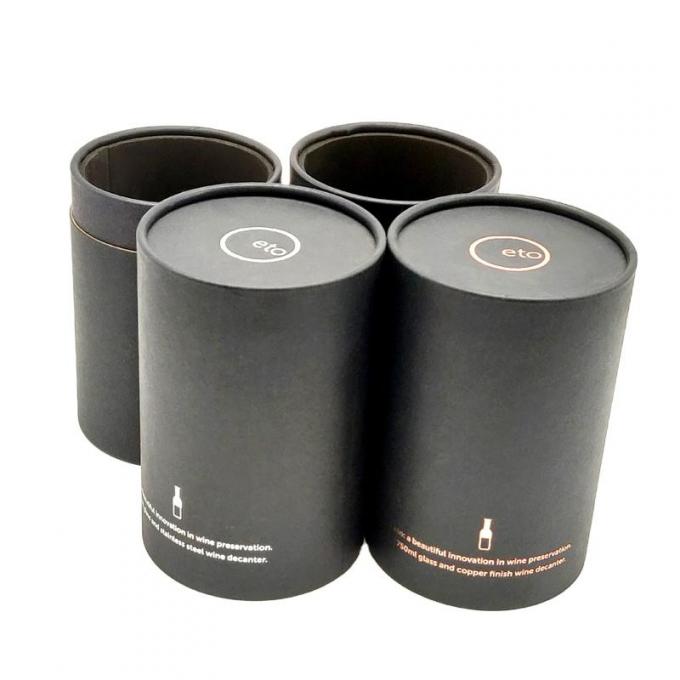 Boîte de présentation de bouteille de vin de CMYK, boîtes à vin de carton de cylindre 1