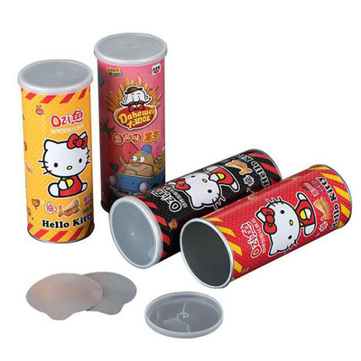 Conteneur en ligne de casse-croûte de croustilles de papier d'aluminium d'emballage alimentaire de tube de papier fait sur commande