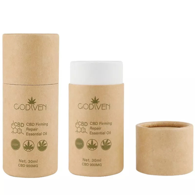 Emballage fait sur commande de tube de papier de métier d'huile essentielle de CBD Emballage cosmétique rond de tube de papier