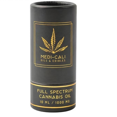 Cylindre de carton d'impression d'emboutissage d'or de tube de papier d'huile essentielle de CBD
