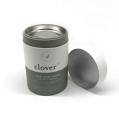 Emballage alimentaire de papier de tube de carton avec la couleur Logo Embossed du couvercle CMYK en métal