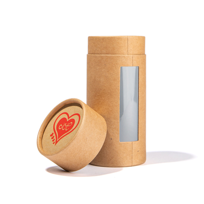 Tube de papier d'emballage de catégorie comestible de chocolat avec l'emballage de boîte de papier de thé de nourriture de fenêtre de PVC