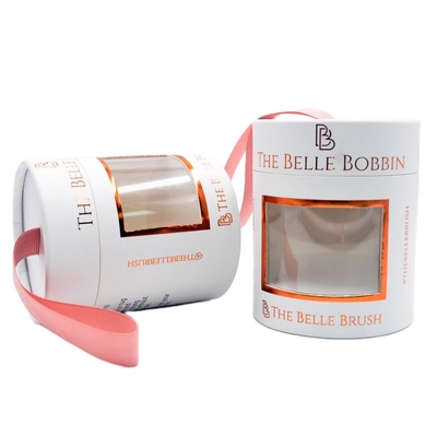 Boîtes cosmétiques faites sur commande de tube de papier de carton d'emboutissage d'or avec la fenêtre