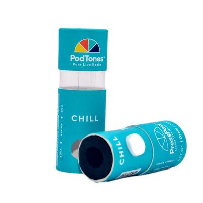 Emballage de papier résistant aux enfants Vape personnalisé petit tube de papier rond avec fenêtre transparente