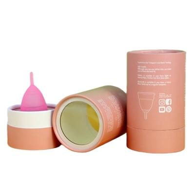 Emballage menstruel de tube de papier de coupe avec le tube recyclable de fenêtre pour le soin personnel