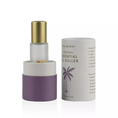 Emballage cosmétique de récipient de bouteille de rouleau de tube de papier d'huile essentielle de 15 ml