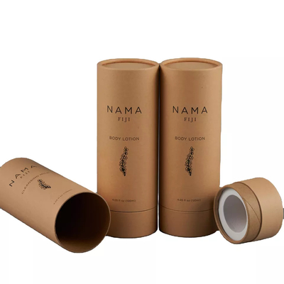 emballage de tube de lotion pour le corps 120ml, récipient rond de papier réutilisé pour des soins de la peau