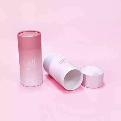 Boîte de papier de cylindre d'emballage de rouge à lèvres, conteneurs cosmétiques écologiques de CMYK