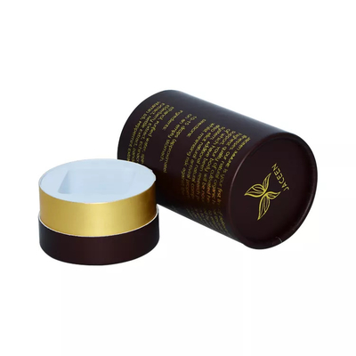 Emballage de papier fait sur commande de boîte de tube de papier de parfum d'emboutissage d'or de carton rigide pour le parfum