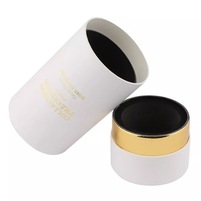 Parfumez l'emballage blanc de tube de carton, boîte cosmétique de tube de surface plane
