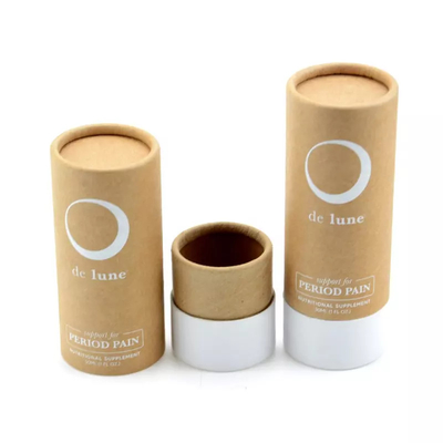 Tube de papier kraft d'huile essentielle de 30 ml empaquetant la boîte cosmétique d'emballage de logo fait sur commande