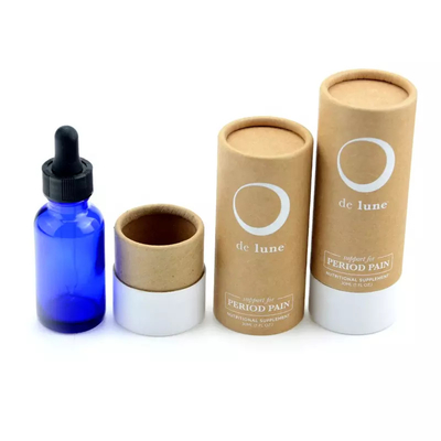 Tube de papier kraft d'huile essentielle de 30 ml empaquetant la boîte cosmétique d'emballage de logo fait sur commande