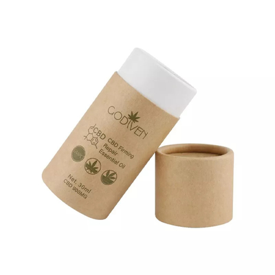 Emballage fait sur commande de tube de papier de métier d'huile essentielle de CBD Emballage cosmétique rond de tube de papier