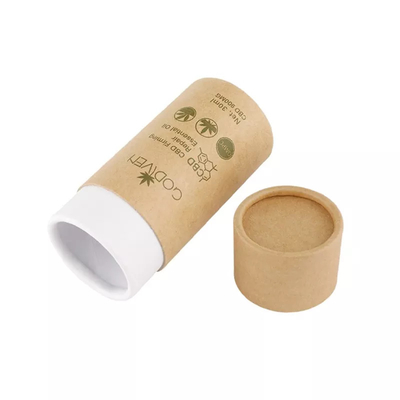 Emballage fait sur commande de tube de papier de métier d'huile essentielle de CBD Emballage cosmétique rond de tube de papier