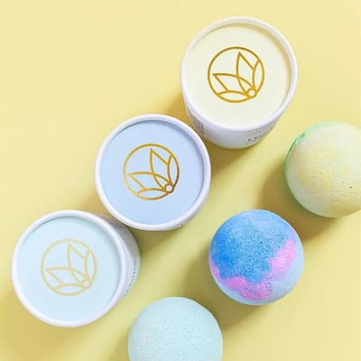Concevez en fonction du client l'emballage en fonction du client de tube d'Eco de soins de la peau de tube de bombes de bain de carton pour le baume de Bath