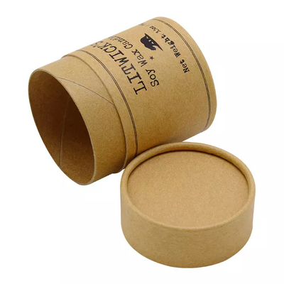 cylindre de papier de la bougie 3.5oz empaquetant Logo Kraft Paper Tube Boxes fait sur commande