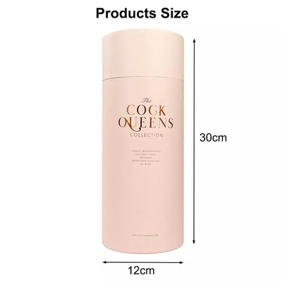 Conteneurs de papier de tube de grand rose écologique de rond pour des cosmétiques