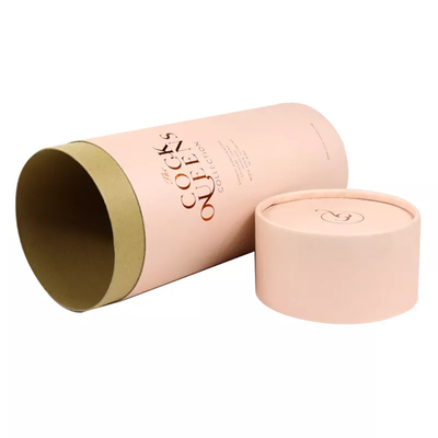Conteneurs de papier de tube de grand rose écologique de rond pour des cosmétiques