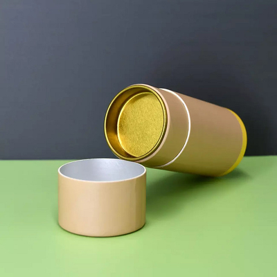 Conteneur hermétique de tube de papier de thé, emballage cosmétique de tubes de cylindre