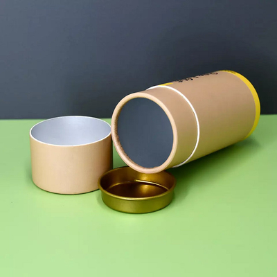Conteneur hermétique de tube de papier de thé, emballage cosmétique de tubes de cylindre