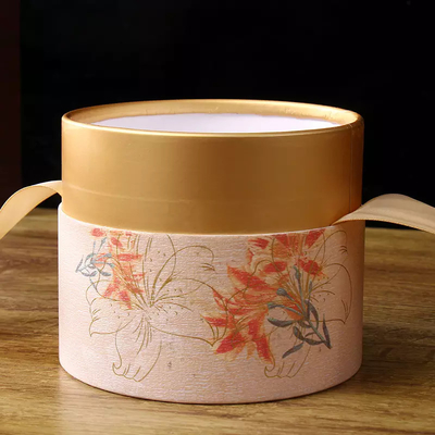 Boîte de tube élégante faite sur commande avec le tube d'emballage de sucrerie de mariage de boîte d'emballage de cadeau de ruban