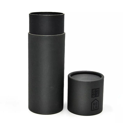 Conteneur de expédition d'emballage de papier de petit emballage rond noir recyclable de carton