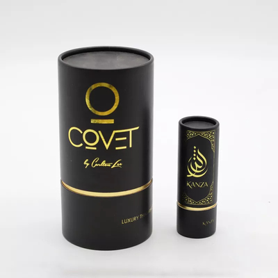 Estampillage d'or fait sur commande Logo Cosmetic Paper Tube Packaging pour la bougie de parfum
