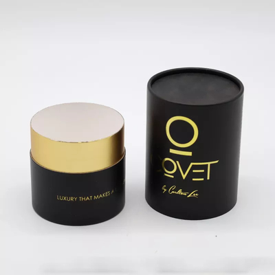Estampillage d'or fait sur commande Logo Cosmetic Paper Tube Packaging pour la bougie de parfum