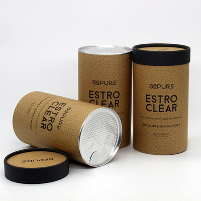 Les conteneurs hermétiques de tube de carton, coutume de CMYK ont imprimé les tubes de papier 157gsm