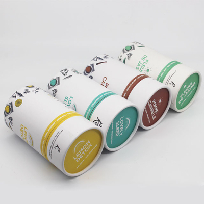 Conteneurs ronds de papier d'aluminium d'emballage de tube de thé pour l'emballage de chocolat de sucrerie de produits alimentaires