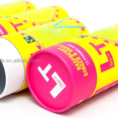 Thé de papier recyclable de tube empaquetant l'impression offset de diamètre de 63mm