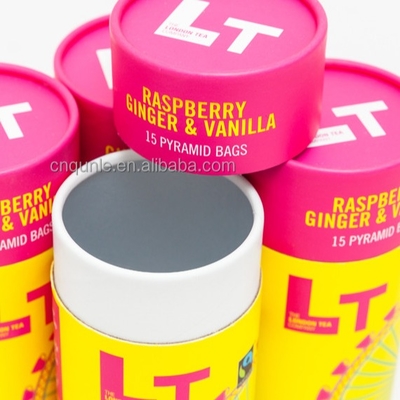 Thé de papier recyclable de tube empaquetant l'impression offset de diamètre de 63mm