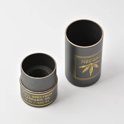 Cylindre de carton d'impression d'emboutissage d'or de tube de papier d'huile essentielle de CBD