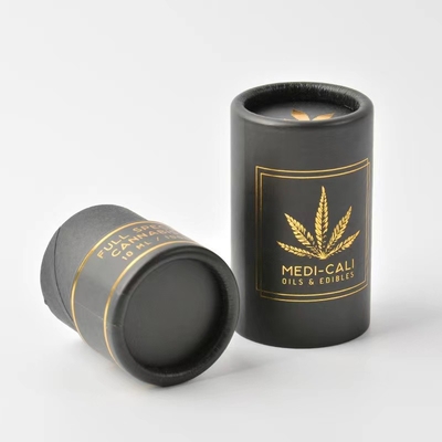 Cylindre de carton d'impression d'emboutissage d'or de tube de papier d'huile essentielle de CBD