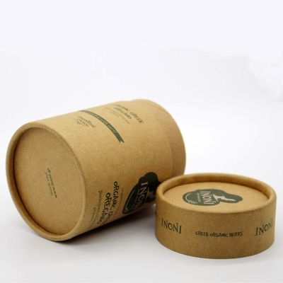 Emballage cosmétique en papier kraft pour tube rond d'herbes organiques à l'huile essentielle de CBD