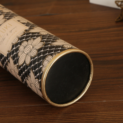 Or rond biodégradable de cylindre de thé emboutissant le tube de papier de nourriture pour le thé de feuille
