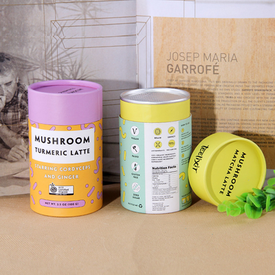 Boîtes composées de papier d'emballage de tube de papier de nourriture hermétique pour le thé de poudre de protéine de café