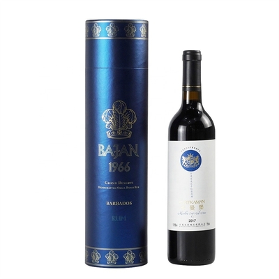 L'oreiller de velours de boîte de présentation de bouteille de vin de boisson a inséré Hotstamping de relief