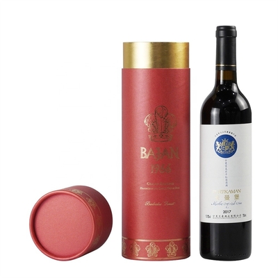 L'oreiller de velours de boîte de présentation de bouteille de vin de boisson a inséré Hotstamping de relief