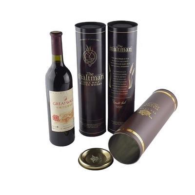 ODM rigide de luxe de Matt Black Cardboard Wine Tube Multiusage disponible