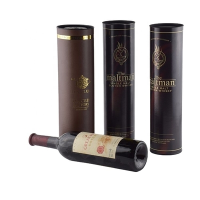 Le tube de vin de carton de CMYK rayant l'oreiller de velours de papier d'aluminium s'est inséré