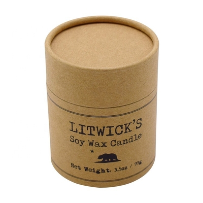 cylindre de papier de la bougie 3.5oz empaquetant Logo Kraft Paper Tube Boxes fait sur commande