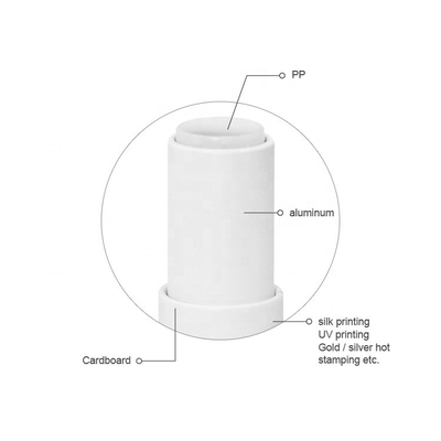 Les tubes de papier biodégradables cylindrique Hotstamping ont gravé Debossed en refief