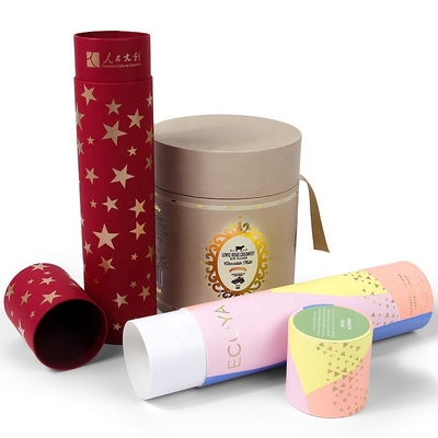 Le satin biodégradable de tubes de carton d'ODM inséré soulèvent la couleur de CMYK