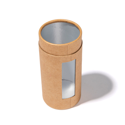 Tube de papier d'emballage de catégorie comestible de chocolat avec l'emballage de boîte de papier de thé de nourriture de fenêtre de PVC