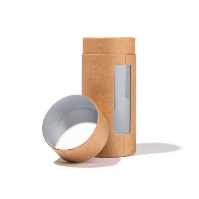 Tube de papier d'emballage de catégorie comestible de chocolat avec l'emballage de boîte de papier de thé de nourriture de fenêtre de PVC