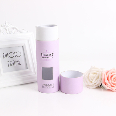 Tube de papier cosmétique d'OEM avec la fenêtre pour le cylindre de papier de soin personnel d'emballage de sel de bain