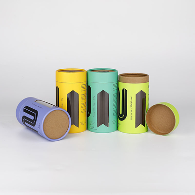 Emballage de papier recyclable de tube avec l'impression UV du revêtement 4C de fenêtre