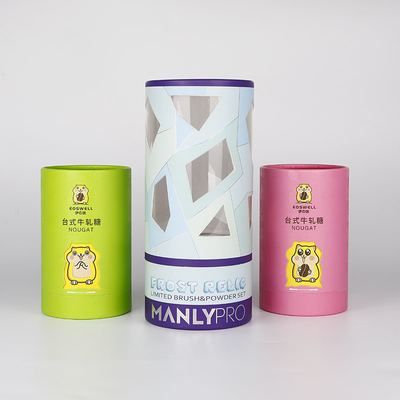 Emballage de papier recyclable de tube avec l'impression UV du revêtement 4C de fenêtre