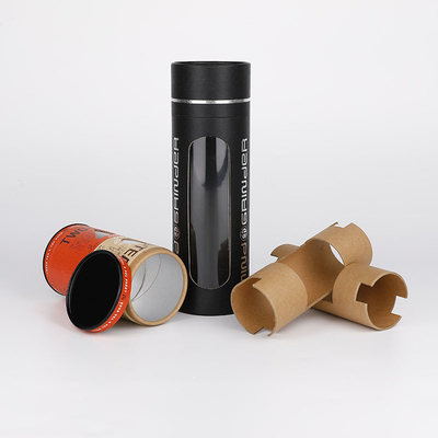 Emballage de papier recyclable de tube avec l'impression UV du revêtement 4C de fenêtre